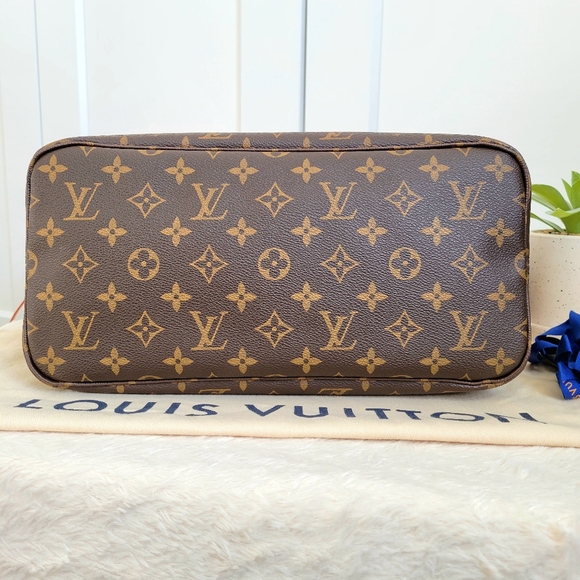💕CLASSIC Louis Vuitton Neverfull MM Monogram "PEONY/Hot Pink Interior" Tote Bag - Picture 16 of 16